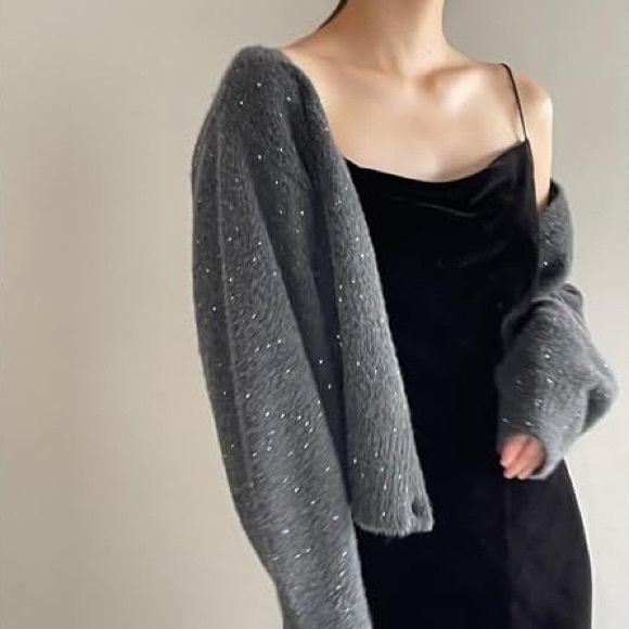 Snidel Women's Sequin Knit Cardigan - Picture 1 of 6